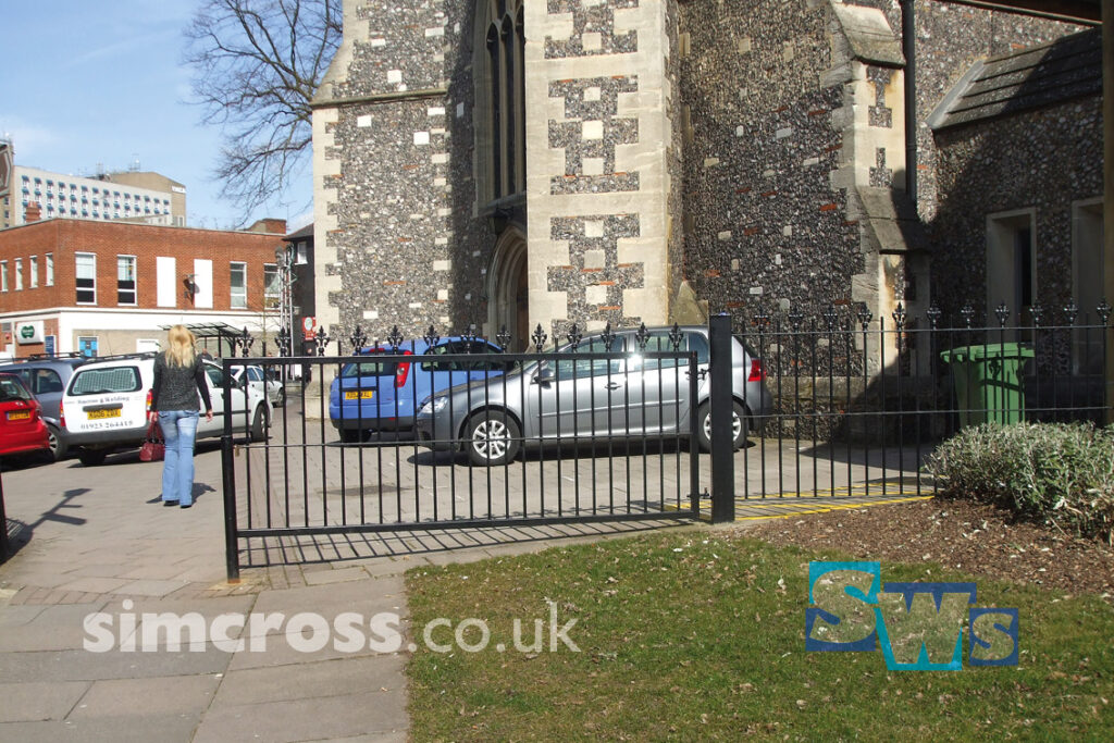 St Mary’s Church, Watford – church gate. Simcross Welding Services metal gates London and Herts and South East England