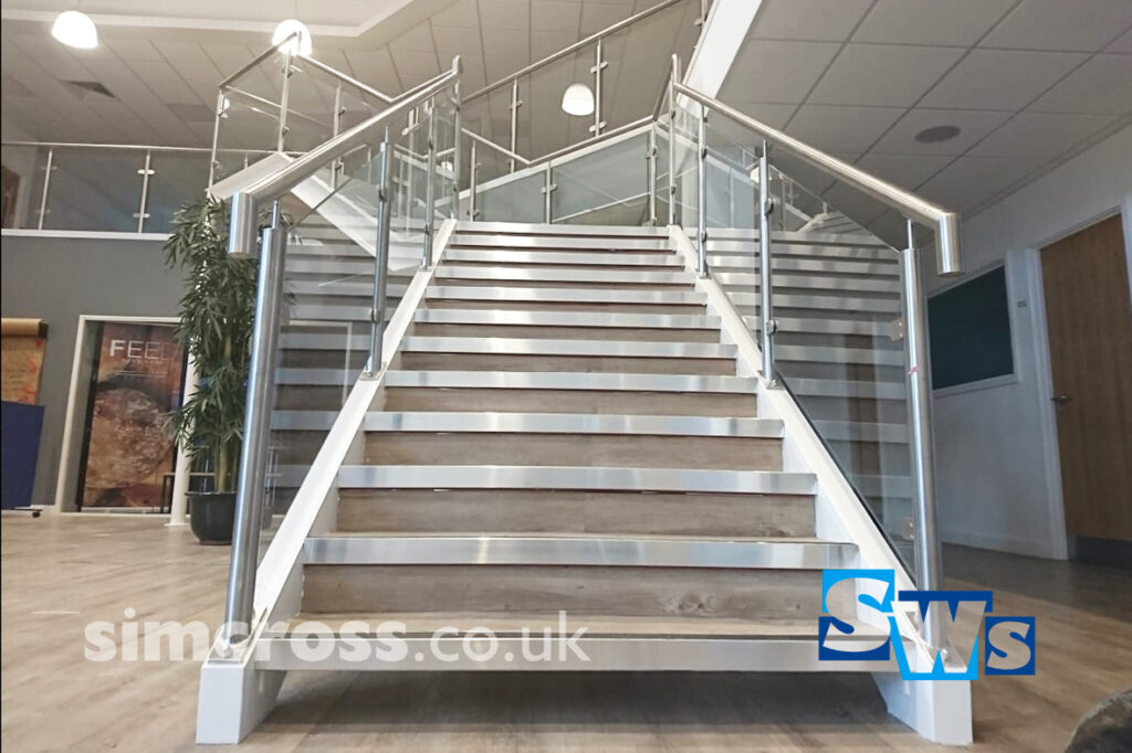 Interior railing fabricated and installed in a church in St Albans, Hertfordshire, South East England